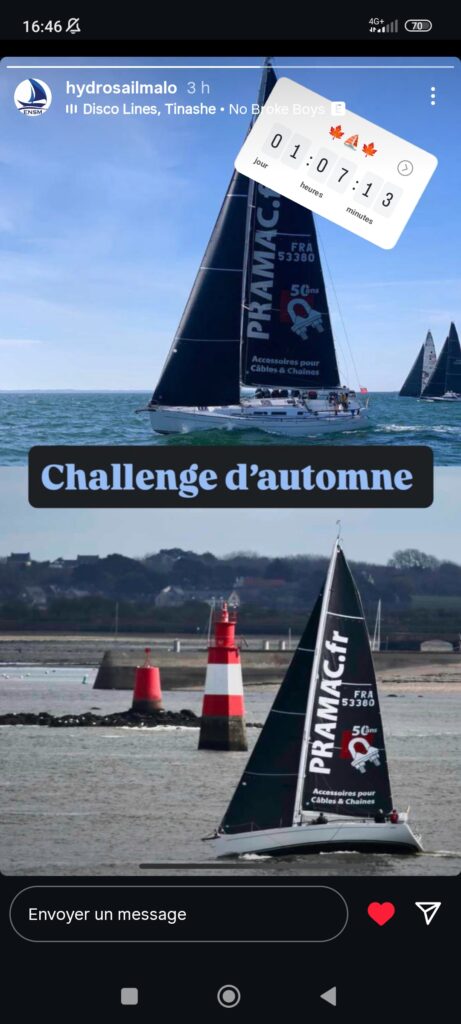 PRAMAX et ENSM à bord du Twin Soul pour le challenge d'automne.